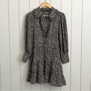 Zara Floral Long Sleeve Mini Dress
